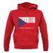 Czech Republic  Barcode Style Flag unisex hoodie