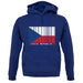 Czech Republic  Barcode Style Flag unisex hoodie