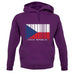 Czech Republic  Barcode Style Flag unisex hoodie