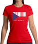 Czech Republic  Barcode Style Flag Womens T-Shirt