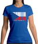 Czech Republic  Barcode Style Flag Womens T-Shirt