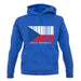 Czech Republic  Barcode Style Flag unisex hoodie