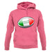 Italian Flag Rugby Ball Unisex Hoodie