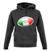 Italian Flag Rugby Ball Unisex Hoodie