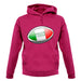 Italian Flag Rugby Ball Unisex Hoodie