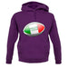 Italian Flag Rugby Ball Unisex Hoodie