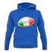 Italian Flag Rugby Ball Unisex Hoodie