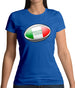 Italian Flag Rugby Ball Womens T-Shirt