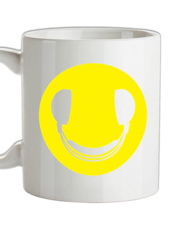 DJ Headphone Smiley face Ceramic Mug