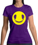 Dj Headphone Smiley Face Womens T-Shirt