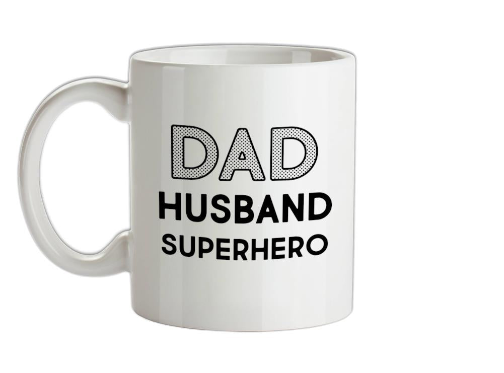 Dad Husband Superhero Ceramic Mug