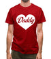 Heart Daddy Mens T-Shirt