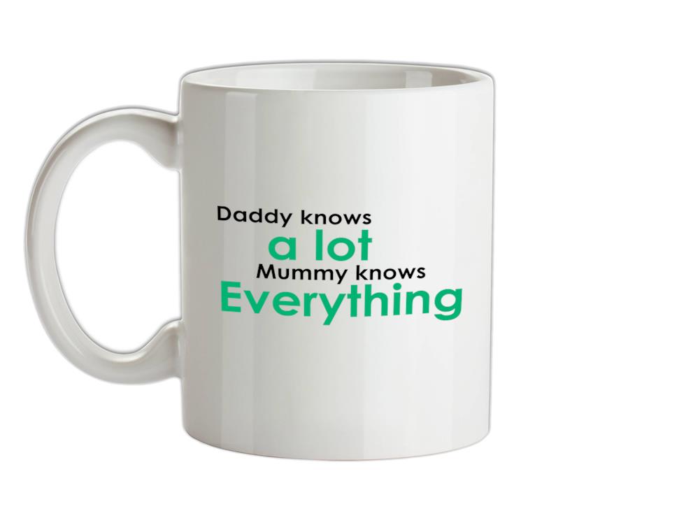 Daddy Knows A Lot Mummy Knows Everything Ceramic Mug