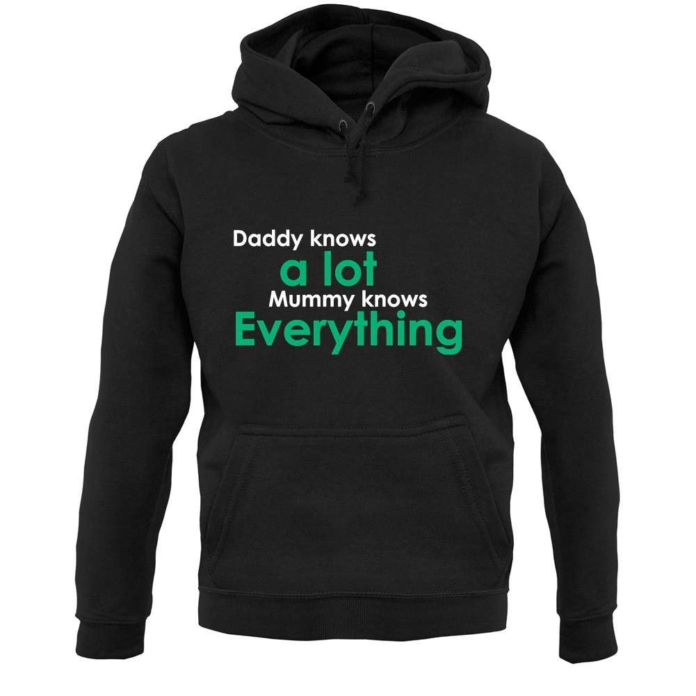 Daddy Knows A Lot Mummy Knows Everything Unisex Hoodie