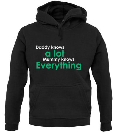 Daddy Knows A Lot Mummy Knows Everything unisex hoodie