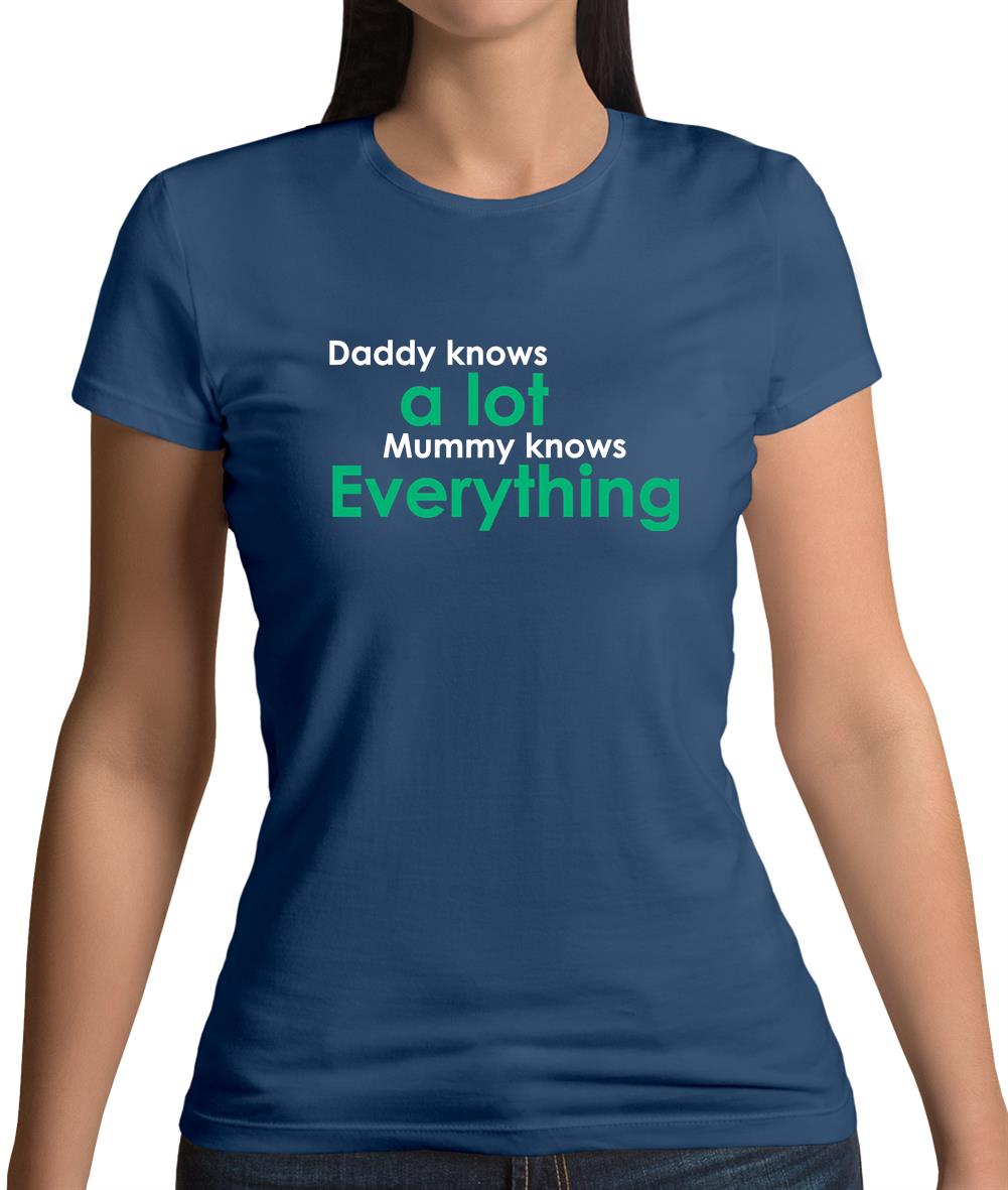 Daddy Knows A Lot Mummy Knows Everything Womens T-Shirt