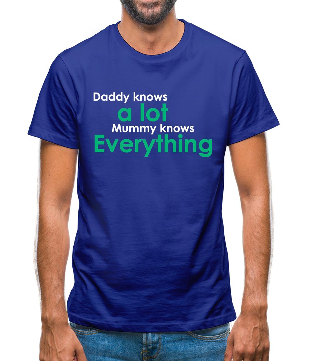 Daddy Knows A Lot Mummy Knows Everything Mens T-Shirt