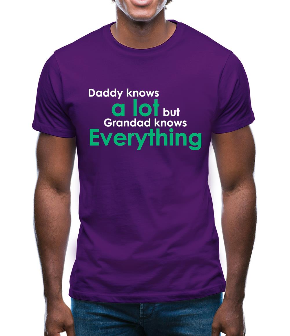 Daddy Knows A Lot Grandad Knows Everything Mens T-Shirt