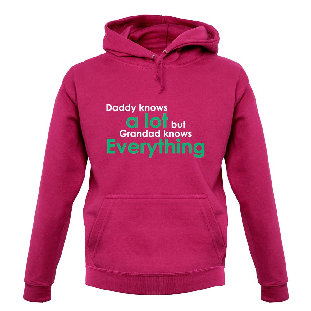 Daddy Knows A Lot Grandad Knows Everything unisex hoodie