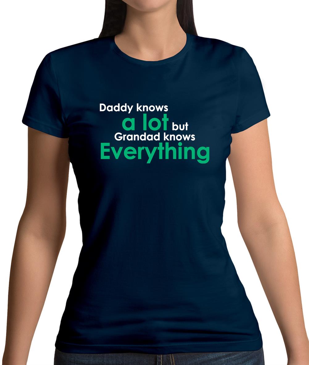 Daddy Knows A Lot Grandad Knows Everything Womens T-Shirt