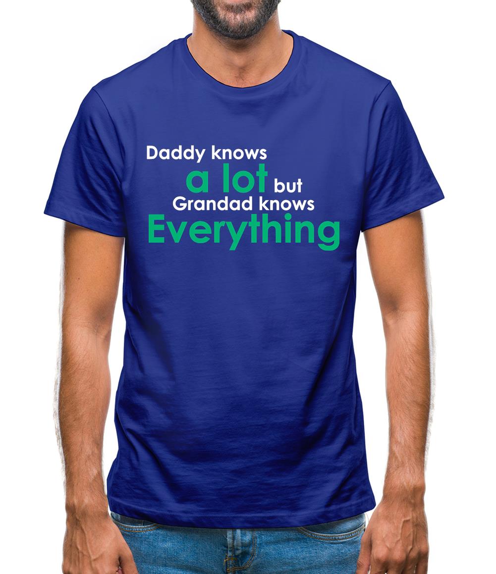 Daddy Knows A Lot Grandad Knows Everything Mens T-Shirt