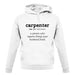 Definition Carpenter unisex hoodie