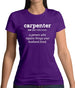 Definition Carpenter Womens T-Shirt