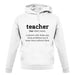 Definition Teacher unisex hoodie