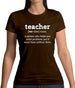 Definition Teacher Womens T-Shirt
