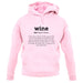 Definition Wine unisex hoodie