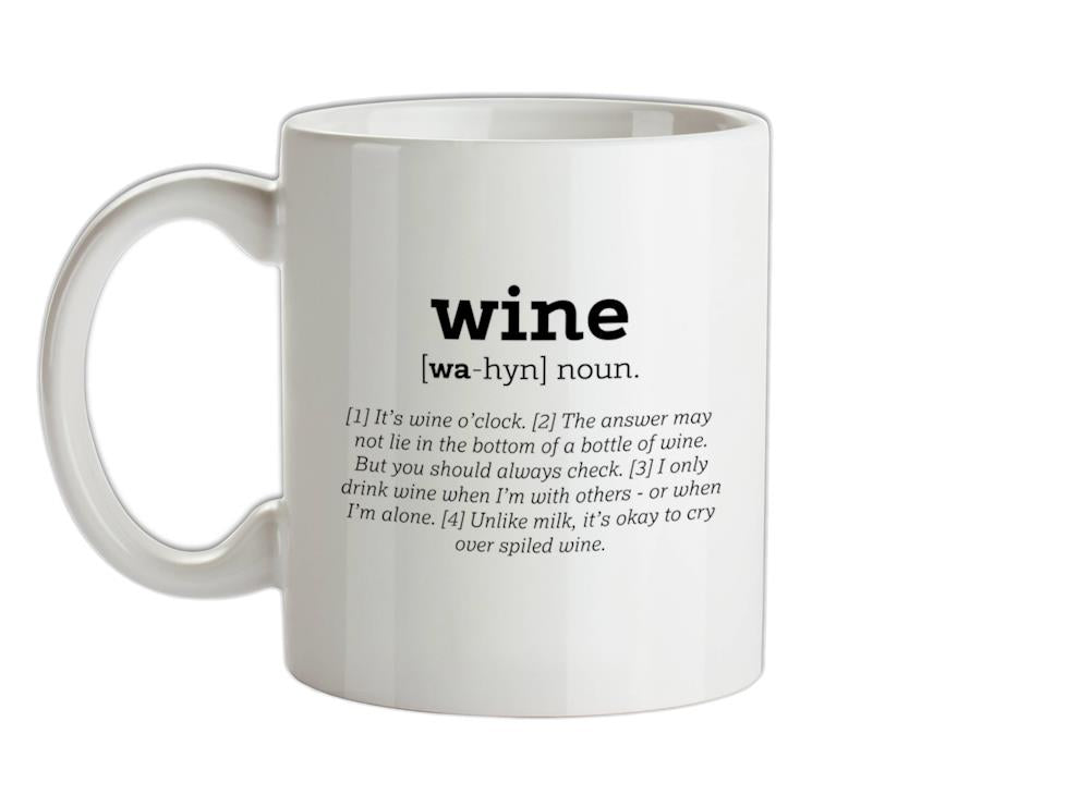 Definition Wine Ceramic Mug