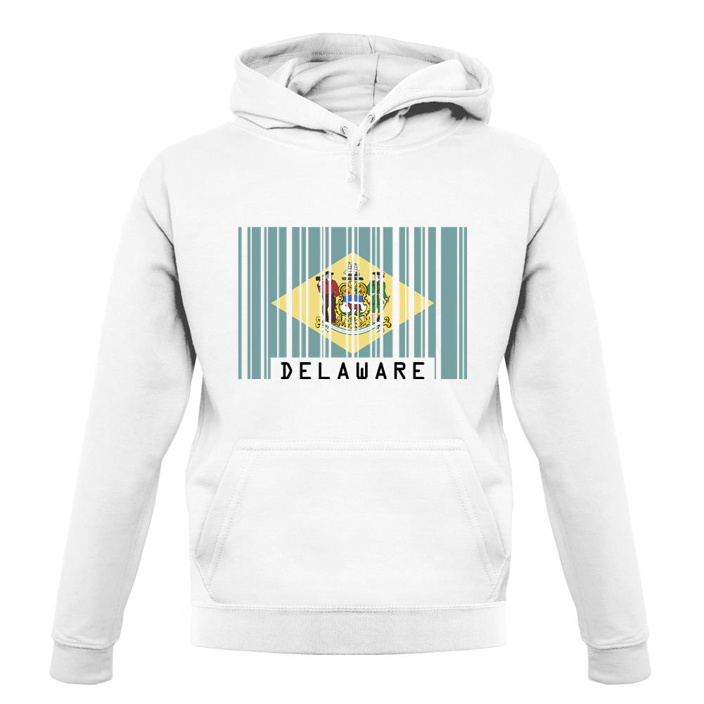 Delaware Barcode Style Flag unisex hoodie