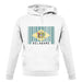 Delaware Barcode Style Flag unisex hoodie