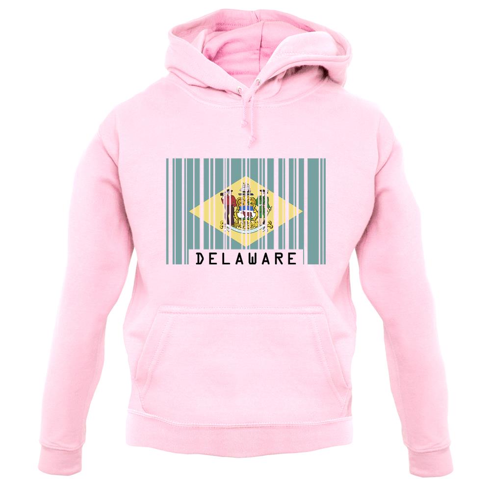 Delaware Barcode Style Flag unisex hoodie