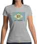 Delaware Barcode Style Flag Womens T-Shirt