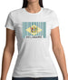 Delaware Barcode Style Flag Womens T-Shirt