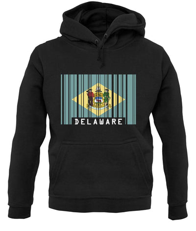 Delaware Barcode Style Flag unisex hoodie