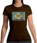 Delaware Barcode Style Flag Womens T-Shirt