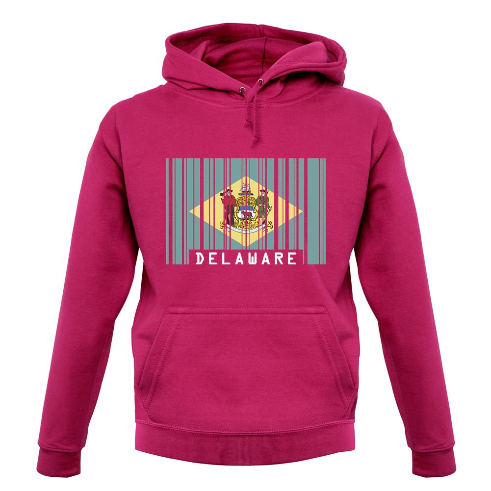 Delaware Barcode Style Flag unisex hoodie