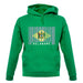 Delaware Barcode Style Flag unisex hoodie