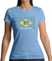 Delaware Barcode Style Flag Womens T-Shirt