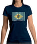 Delaware Barcode Style Flag Womens T-Shirt