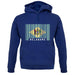 Delaware Barcode Style Flag unisex hoodie