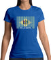 Delaware Barcode Style Flag Womens T-Shirt
