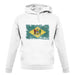 Delaware Grunge Style Flag unisex hoodie