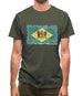 Delaware Grunge Style Flag Mens T-Shirt