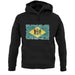 Delaware Grunge Style Flag unisex hoodie