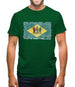 Delaware Grunge Style Flag Mens T-Shirt