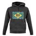 Delaware Grunge Style Flag unisex hoodie