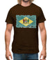 Delaware Grunge Style Flag Mens T-Shirt